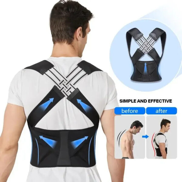 Adjustable posture corrector back support belt zela cart