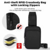 Men's RFID Anti Theft Sling Bag