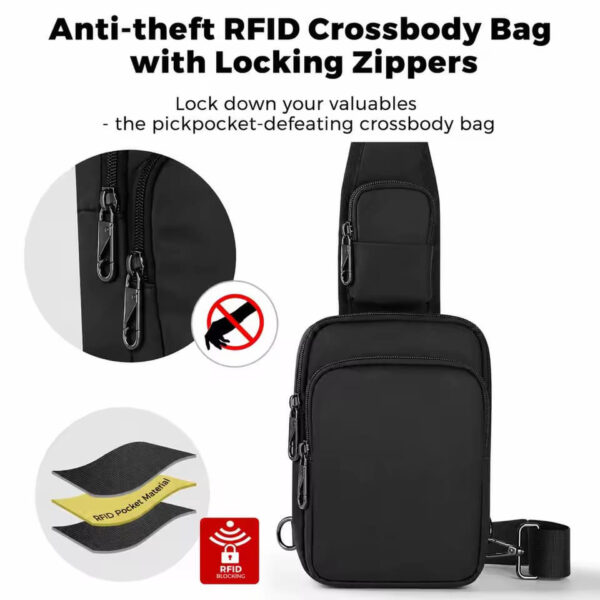 Men's RFID Anti Theft Sling Bag
